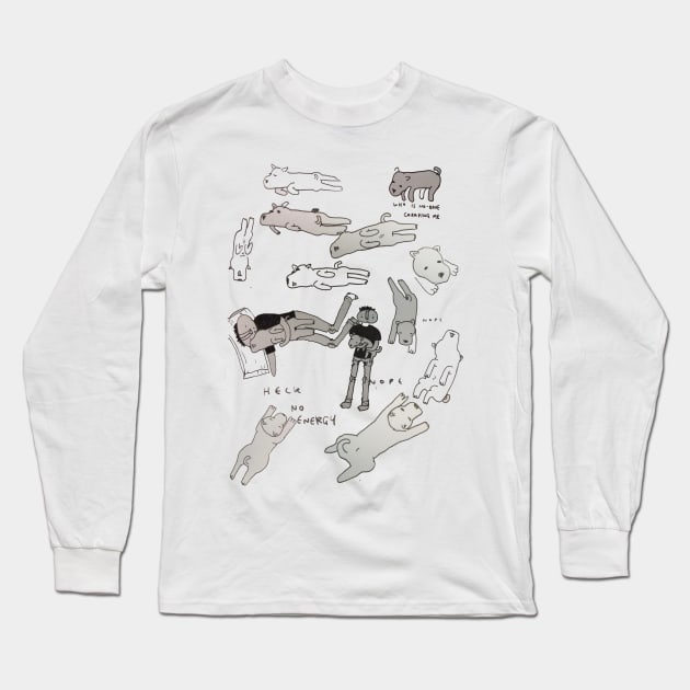 Lethargic Doggo Long Sleeve T-Shirt by Kcael